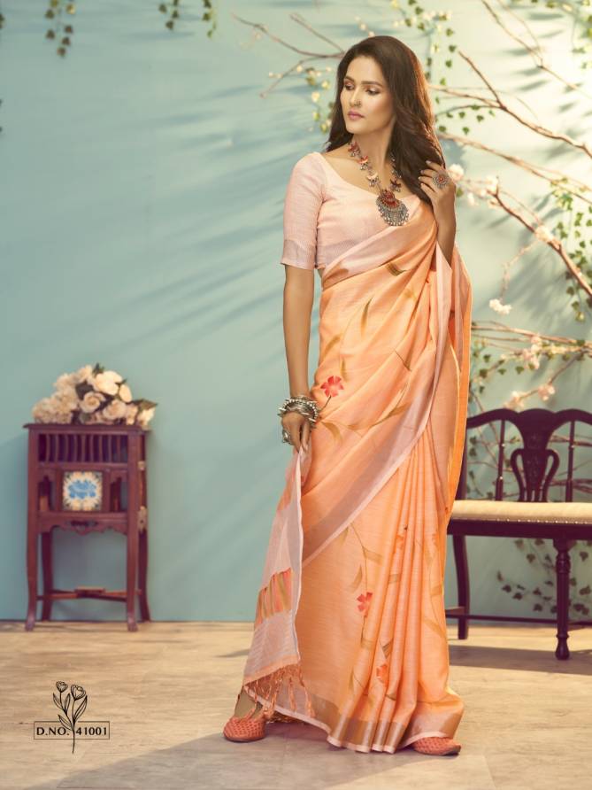 Rajpath Rashmi Latest Designer Ethnic Wear Linen Silk Saree Collection